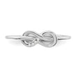 White Ice Sterling Silver Rhodium-plated Diamond Infinity Ring - Birthstone Company