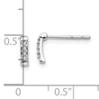 Sterling Silver Diamond Earrings with Rhodium Polish