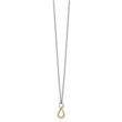 White Ice Sterling Silver Diamond Necklace with Gold-Tone, Gift Ready, 20
