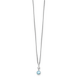 Sterling Silver Blue Topaz and Diamond Necklace Gift Ready