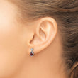 White Ice Sterling Silver Rhodium-plated Diamond and Garnet Post Dangle Earrings - Birthstone Company