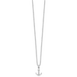 Sterling Silver Diamond Necklace with Rhodium Polished Finish