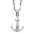 Sterling Silver Diamond Necklace with Rhodium Polished Finish