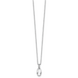 Sterling Silver Diamond Necklace with Rhodium Plating