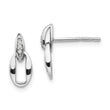 Sterling Silver Rhodium-Plated Diamond Dangle Earrings Gift Ready