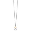White Ice Sterling Silver Diamond Necklace with Gold-Tone Elegance