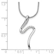 White Ice Sterling Silver Diamond Necklace with Extender