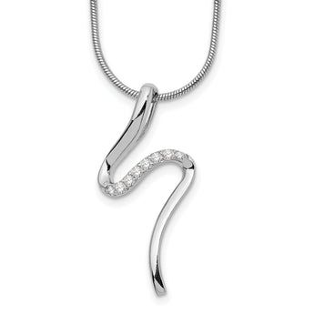 White Ice Sterling Silver Diamond Necklace with Extender