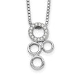 White Ice Sterling Silver Diamond Circle Pendant Necklace with Extender
