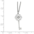 Sterling Silver 18 Diamond Key Necklace Gift Ready