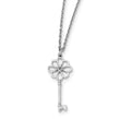 Sterling Silver 18 Diamond Key Necklace Gift Ready