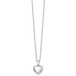Sterling Silver Diamond Heart Locket Necklace 18-20 Gift Ready