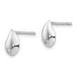White Ice Diamond Teardrop Earrings in Sterling Silver
