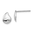 White Ice Diamond Teardrop Earrings in Sterling Silver