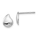 White Ice Diamond Teardrop Earrings in Sterling Silver