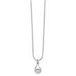 White Ice Sterling Silver Diamond Teardrop Necklace with Extender