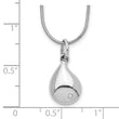 White Ice Sterling Silver Diamond Teardrop Necklace with Extender