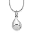 White Ice Sterling Silver Diamond Teardrop Necklace with Extender