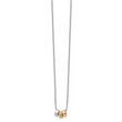 Sterling Silver Two-Tone Diamond Necklace with Extender