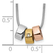 Sterling Silver Two-Tone Diamond Necklace with Extender