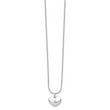 White Ice Sterling Silver Diamond Heart Necklace with Rhodium-Plated Finish