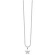 White Ice Rhodium-Plated Sterling Silver Star Necklace with Diamond Charm