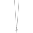 Sterling Silver Diamond Musical Necklace with Rhodium Polish and Gift Box