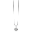 White Ice Rhodium-Plated Sterling Silver Diamond Flower Necklace