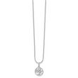 Sterling Silver Diamond Tree Necklace with Rhodium-Plated Elegance