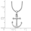 Sterling Silver Diamond Anchor Necklace with Extender Gift Ready