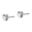 White Ice Sterling Silver Rhodium-plated Diamond Heart Post Earrings - Birthstone Company