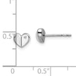 White Ice Sterling Silver Rhodium-plated Diamond Heart Post Earrings