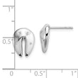 White Ice Sterling Silver Rhodium-plated Diamond Fortune Cookie Post Earrings - Birthstone Company