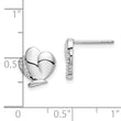 White Ice Sterling Silver Rhodium-plated Diamond Butterfly Post Earrings - Birthstone Company