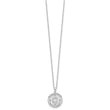 White Ice Sterling Silver Rhodium-Rhodium-Plated 18 Inch Diamond Letter C Initial Necklace with 2 Inch Extender - Birthstone Company