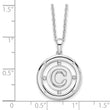 White Ice Sterling Silver Rhodium-Rhodium-Plated 18 Inch Diamond Letter C Initial Necklace with 2 Inch Extender - Birthstone Company