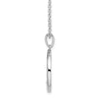 White Ice Sterling Silver Rhodium-Rhodium-Plated 18 Inch Diamond Letter C Initial Necklace with 2 Inch Extender - Birthstone Company