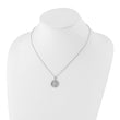 White Ice Sterling Silver Rhodium-Rhodium-Plated 18 Inch Diamond Letter H Initial Necklace with 2 Inch Extender - Birthstone Company