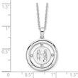 White Ice Sterling Silver Rhodium-Rhodium-Plated 18 Inch Diamond Letter H Initial Necklace with 2 Inch Extender - Birthstone Company