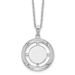 White Ice Sterling Silver Rhodium-Rhodium-Plated 18 Inch Diamond Letter Q Initial Necklace with 2 Inch Extender - Birthstone Company