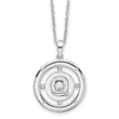 White Ice Sterling Silver Rhodium-Rhodium-Plated 18 Inch Diamond Letter Q Initial Necklace with 2 Inch Extender - Birthstone Company