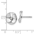 White Ice Sterling Silver Rhodium-plated Diamond Wavy Disk Post Earrings - Birthstone Company