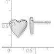 White Ice Sterling Silver Rhodium-plated Diamond Heart Earrings