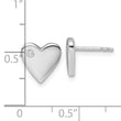 White Ice Sterling Silver Rhodium-plated Diamond Heart Earrings - Birthstone Company
