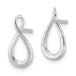 Sterling Silver RH Plated White Ice .01ct. Diamond Post Earrings