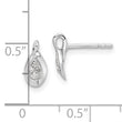 White Ice Sterling Silver Rhodium-plated Diamond Post Earrings - Birthstone Company