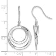 White Ice Sterling Silver Rhodium-plated Fancy Diamond Circle Shepherd Hook Dangle Earrings - Birthstone Company