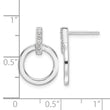 White Ice Sterling Silver Rhodium-plated Diamond Open Circle Post Earrings - Birthstone Company