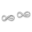 White Ice Sterling Silver Rhodium-plated Diamond Infinity Post Earrings - Birthstone Company