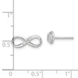 Sterling Silver RH Plated White Ice .06ct. Diamond Infinity Post Earrings